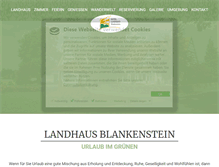 Tablet Screenshot of landhaus-blankenstein.de